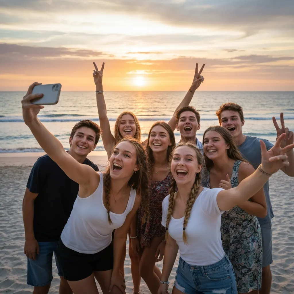 El Mejor Viaje de Promoción de Secundaria en la Playa