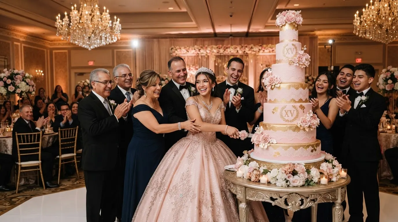Fiesta de quinceañera elegante