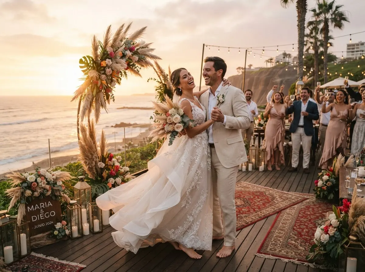 Pareja feliz en su boda VPX